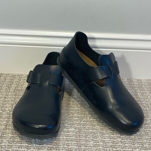 Birkenstock London Leather Oiled Black Shoes Size 38